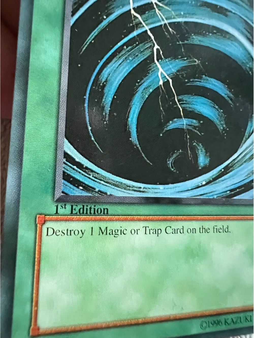 Vintage mystical space typhoon, first edition ultra rare SYE-037 Yu-Gi-Oh card